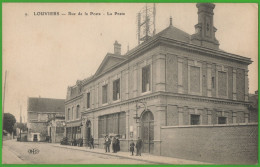 F0914  CPA  LOUVIERS (Eure) Rue De La Poste - LA POSTE -  Animée   ++++++++ - Louviers