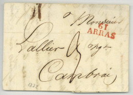 61 ARRAS 1822 Pour Cambrai - 1801-1848: Vorläufer XIX