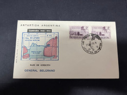 6-5-2024 (4 Z 20) Argentina Antarctic FDC - 1966 - Campana 1965-1966 - General Belgrano - Otros & Sin Clasificación