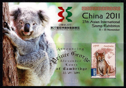 Australia 2011 China 2011 Exhibition Minisheet OP Prince George Of Cambridge 2013 MNH - Neufs