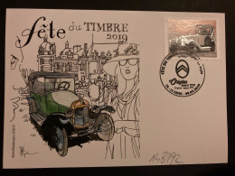 CP FETE DU TIMBRE 2019 TP CITROEN TYPE A 10 HP 0,88E OBL.09 03 2019 76 LE HAVRE FETE DU TIMBRE - Stamp's Day