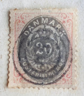 DANEMARK - 1875, CHIFFRE 20 - YVERT 26A - Oblitérés