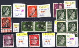 ** 1945, Kleines Lot Von über 90 Werten Postfrisch Je Mit Besonderheiten Auf Steckkarten, Drei Atteste Sturzeis, Alle Bi - Colecciones