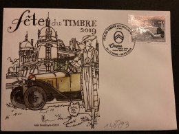 LETTRE FETE DU TIMBRE 2019 TP CITROEN TYPE A 10 HP 0,88E OBL.09 03 2019 76 LE HAVRE FETE DU TIMBRE - Stamp's Day