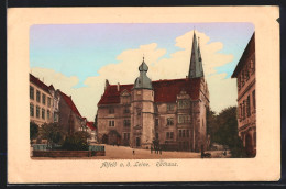 AK Alfeld /Leine, Partie Am Rathaus Mit Kirche  - Alfeld