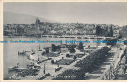 R030039 Geneve. Quai Du Mont Blanc Et Vue Sur La Ville. Jaeger - Wereld