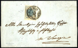 Cover 1850, 45 Cent. Carta A Coste Verticali Su Lettera Spedita Da "ADRO 25/5" (annullo CO) A Venezia, Certificato E.Die - Lombardo-Venetien