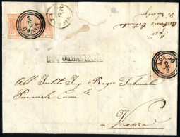 Cover 1850, 15 Cent III° Tipo E Due 15 Cent Al Verso Per La Raccomandazione Su Lettera Spedita Da "LONIGO 2/2" (annullo  - Lombardo-Veneto