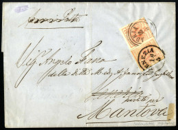 Cover 1850, 15 Cent. Carta A Macchina Su Lettera Spedita Da "ADRIA 18/5" (annullo C3) A Venezia, Riaffrancata A "VENEZIA - Lombardo-Vénétie