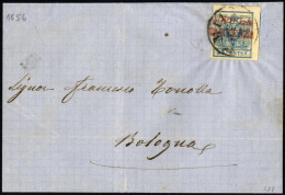 Cover 1856, 45 Cent, Carta A Macchina, Su Lettera Annullato Con "MILANO 24/12" E Bollo Accessorio In Rosso "DOPO LA PART - Lombardo-Vénétie