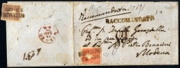 Cover 1860, 5 Soldi II° Tipo E Al Verso 10 Soldi Per La Raccomandazione Su Lettera Tassata Spedita Da "RECOARO 22 GIU" ( - Lombardy-Venetia