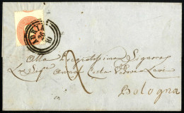Cover 1861, 5 Soldi Con Dentellatura Fortemente Spostata In Basso Su Lettera Spedita Da "ADRIA 26/10" (annullo C3) A Bol - Lombardije-Venetië