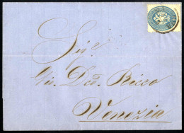 Cover 1863, 15 Soldi Su Lettera Spedita Da "MANTOVA 17/11" (annullo C1) A Trieste E Lettera Affrancata Con 10 Soldi Semp - Lombardo-Vénétie