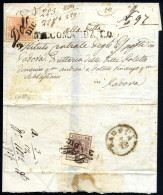 Cover 1850, 15 Cent Carta A Macchina E 30 Cent Carta A Mano Al Verso Per La Raccomandazione Su Lettera Da "DOLO 2 DIC" ( - Lombardo-Vénétie