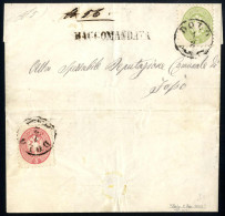 Cover 1864, 3 Soldi E 5 Soldi Al Verso Per La Raccomandazione Su Lettera Per Il Distretto Da "DOLO 1/2" (annullo CO), Sa - Lombardije-Venetië