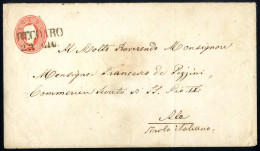 Cover 1861, Intero Postale Da 5 Soldi (147x85mm) Spedito Da "RECOARO 22 GIU" (annullo SD) A Ala, Sass. IP10 / P.3 - Lombardy-Venetia