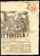 Cover 1866, Giornale Pittorio Pittoresco 4/2 1866 Affrancato Con 2 Kreuzer Vermiglio Con Spazio Tipografico Verticale A  - Lombardo-Venetien