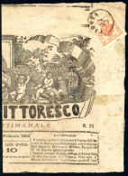 Cover 1866, Giornale Pittorio Pittoresco 4/2 1866 Affrancato Con 2 Kreuzer Vermiglio Con Spazio Tipografico Verticale A  - Lombardije-Venetië