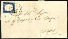 Cover ARCISATE 23/12 (annullo C1) Su 20 Cent Azzurro (Sardegna), Lettera Spedita A Milano, Sass. 15 / P.9 - Sardinia