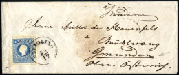 Cover BARDOLINO 21/12 (annullo C1) Su 15 Soldi II° Tipo, Lettera Spedita A Gmunden, Sass. 32 / P.4 - Lombardy-Venetia