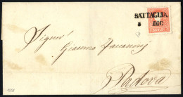 Cover BATTAGLIA 29 MAR (annullo SD) Su 2 Soldi II° Tipo Su Lettera A Brescia E Lettera Con 5 Soldi II° Tipo Spedita Da " - Lombardo-Venetien