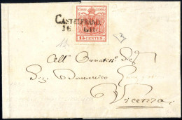 Cover Castelfranco, SD Lg. Punti 10, Lettera Del 16.6.1850 Sedicesimo Giorno D'uso Per Vicenza Affrancata Con 15 C. Ross - Lombardo-Venetien