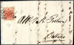 Cover Colico, Cor. Punti 11, Lettera Del 30.6.1851 (datario Invertito) Affrancato Con 15 C. Rosso Vermiglio Intenso I Ti - Lombardo-Vénétie