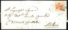 Cover ERBA 3 AGO (annullo Cor) Su 15 Cent II° Tipo, Lettera Spedita A Milano, Firmata AD E Sorani, Sass. 5 / P.6 - Lombardo-Vénétie