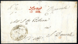 Cover LOREO 13 APR1854 (annullo Cor In Rosso) Su Lettera In Franchigia A S.Daniele Ed Altra Lettera Con 30 Cent Da Venez - Lombardo-Veneto