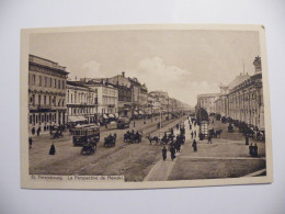 A547 . CPA. RUSSIE. St.Pétersbourg. La Perspective De Newski. Beau Plan Animé.  écrite - Russie