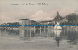 R030065 Neuchatel. Hotel Des Postes Et Hotel Bellevue - Monde