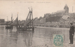 LE TREPORT VUE PRISE DU CHENAL 1907 TBE - Le Treport