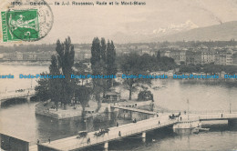 R030076 Geneve. Ile J. J. Rousseau. Rade Et Le Mont Blanc. Phototypie. No 1656. - World