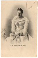 1.1.15 GREECE, QUEEN OLGA, POSTCARD - Griekenland