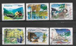 France 2009 Oblitéré Autoadhésif   N°  292 - 293 - 295 - 296 - 297 - 302    "   Flore Des Régions   " Flore Du Nord - Used Stamps