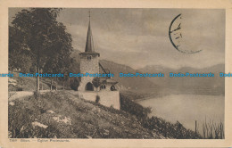 R030077 Glion. Eglise Protestante. Phototypie. No 7569. 1920 - World