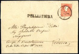 Cover PELLESTRINA (annullo SD S.d.) Su Fronte E Il 5 Soldi II°tipo Annullato Chioggia 11/1, Lettera Spedita A Venezia, C - Lombardije-Venetië