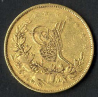 Abdül Azis, 1277-1293AH 1861-1876, 100 Piaster Gold, Jahr 1 Qustentiniya, Y 17, Sehr Schön, 6,66 Gr Fein - Islámicas