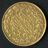 Abdül Azis, 1277-1293AH 1861-1876, 100 Piaster Gold, Jahr 7 Qustentiniya, Y 17, Sehr Schön, 6,66 Gr Fein - Islamiche