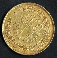 Abdül Azis, 1277-1293AH 1861-1876, 100 Piaster Gold, Jahr 9 Qustentiniya, Y 17, Vorzüglich, 6,66 Gr Fein - Islamitisch