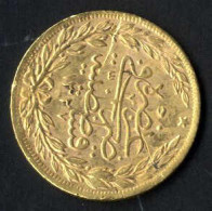 Muhammad V, 1327-1336AH 1909-1918, 100 Piaster Gold, Jahr 6 Qustentiniya, Y 51, Vorzüglich, 6,66, Gr Fein - Islamiques