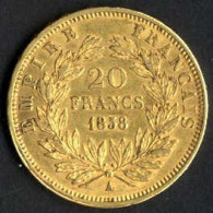 20 Franc, Napoleon III., 1858, Goldmünze, Fein 5,8 Gr - 20 Francs (or)