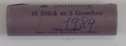 5 Groschen 1984, Eine Rolle Der Nationalbank Zu 40 Stück, Unz - Austria