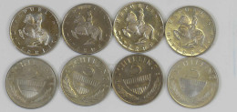 5 Schilling 1969/76, Acht Kupfer-Nickel Münzen, PP - Oesterreich