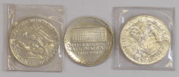 50 Schilling 1964/67, 50 Schilling Innsbruck, Nationalbank Und Donauwalzer In Silber, 54 Gr. Fein, PP - Oesterreich