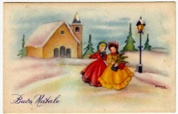 BUON NATALE - BAMBINE - 1953 - ILL. BARNINI - Vedi Retro - Formato Piccolo - Sonstige & Ohne Zuordnung