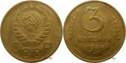 URSS - 3 Kopecks 1946 - TTB+/AU50 - Mon5370 - Russland