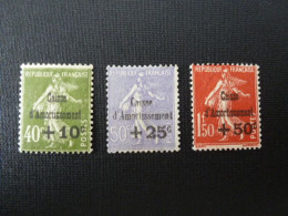 Année 1931 - Au Profit De La Caisse D'Amortissement - N°275 à 277 - Unused Stamps