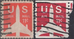 Usa 1971 Silhouette Of Jet Airliner One Imper. 2 Val Fu - Usati