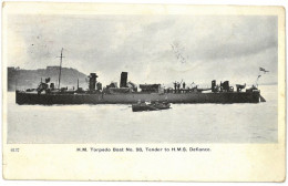 CPA HM Torpedo Boat N°98 , Tender To HMS Defiance - Année 1907 - The Nelson Series N°6137 - Oorlog